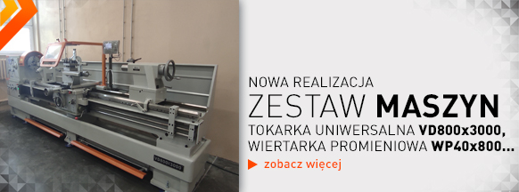 Zestaw maszyn: tokarka, wiertarka promieniowa, frezarki - nowa dostawa i uruchomienie